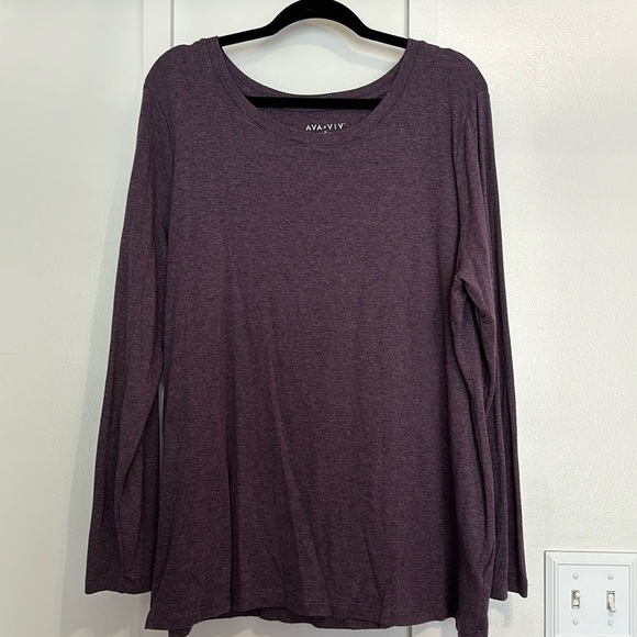 Purple Ava & Viv Long Sleeve Top - Picture 1 of 3